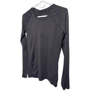 Oiselle Black‎ Long Sleeve Athletic Running Top Thumb Holes